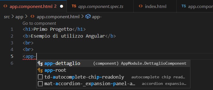 Figura 5 – Il suggerimento di VS Code