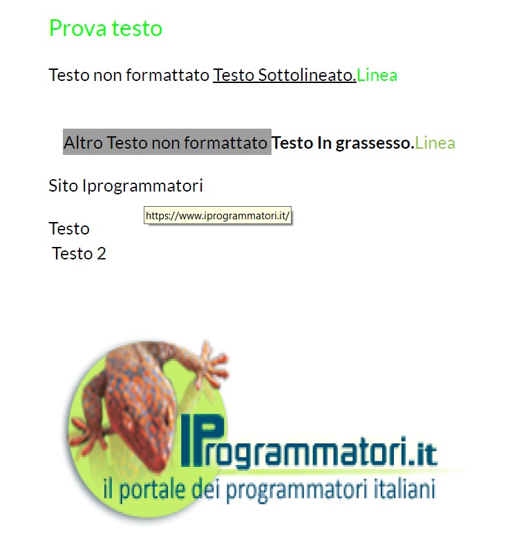 Figura 1 – Il risultato finale nella creazione del file pdf.