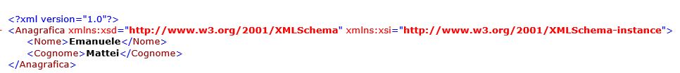 XML da deserializzare - semplice