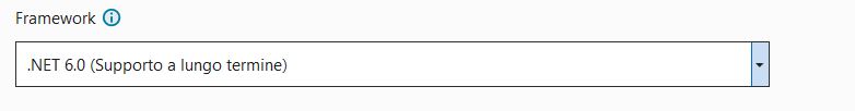 Scelta della versione del Framework