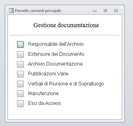 Schermata iniziale corretta
