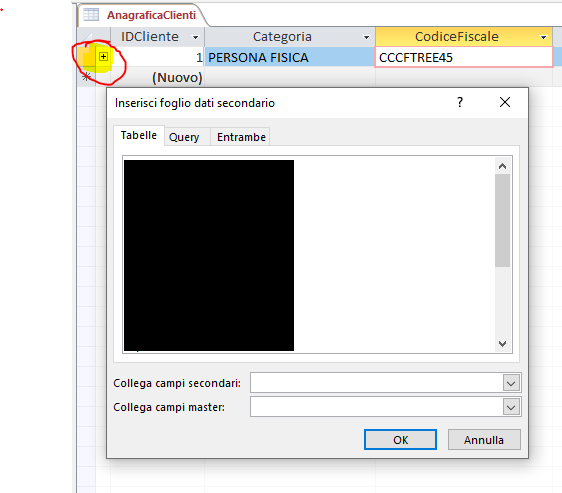 Inserisci foglio dati secondario